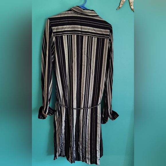 Merona Long sleeve Shirt Dress Navy & White Striped Size XXL - Picture 4 of 9